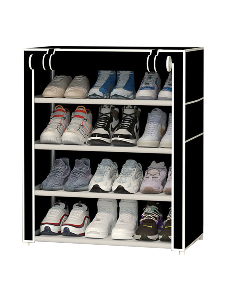 Zapatero de 4 niveles negro