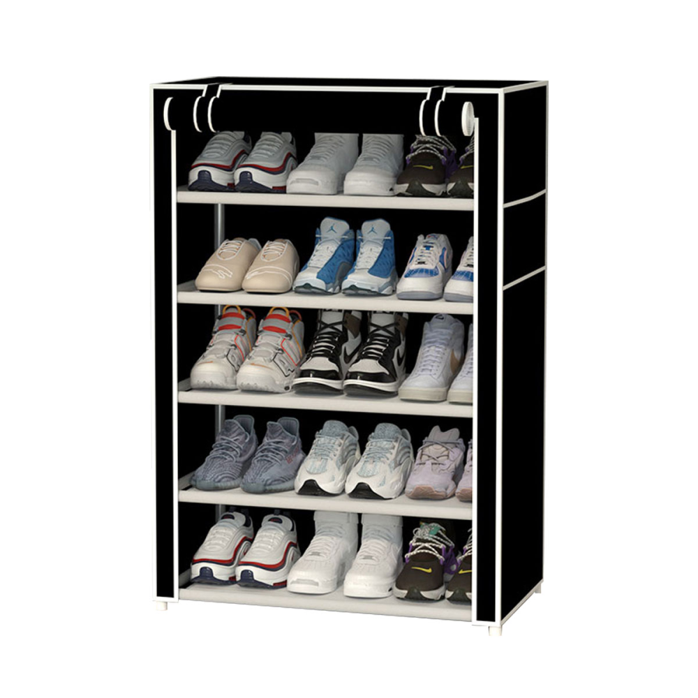 Zapatero de 5 niveles negro