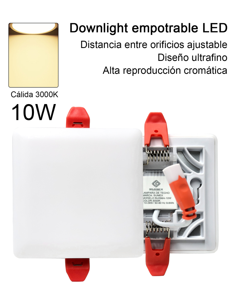 LED 10/18/24/36W Luces empotradas en el techo Iluminación de montaje empotrado Lámpara Mini Foco Blanco frío Blanco