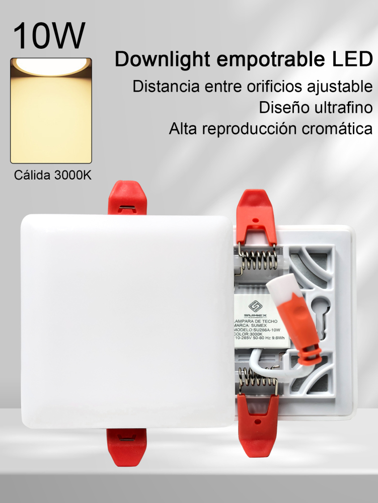LED 10/18/24/36W Luces empotradas en el techo Iluminación de montaje empotrado Lámpara Mini Foco Blanco frío Blanco