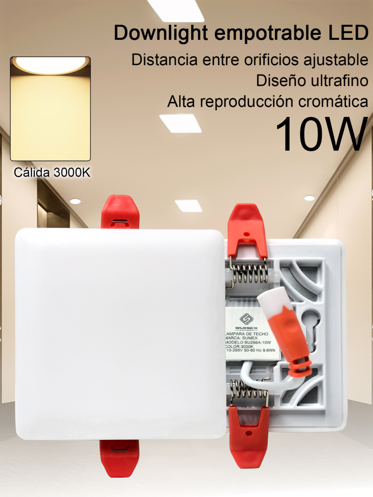 LED 10/18/24/36W Luces empotradas en el techo Iluminación de montaje empotrado Lámpara Mini Foco Blanco frío Blanco