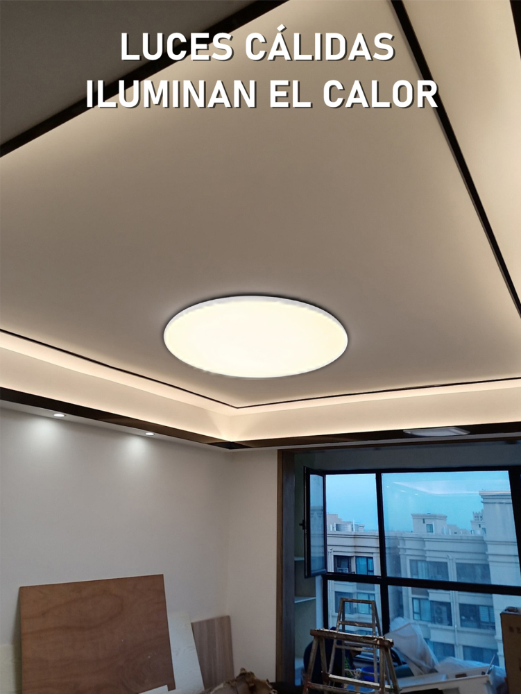 Lámpara empotrada LED,Lampara de Techo Empotrable,Lamparas Plafones Led para Techo luz cálida Moderno Ahorro de Energia para Dormitorio Sala de Estar Oficina.10W1000Lm/18W1800Lm/24W2400Lm/36W 3600Lm