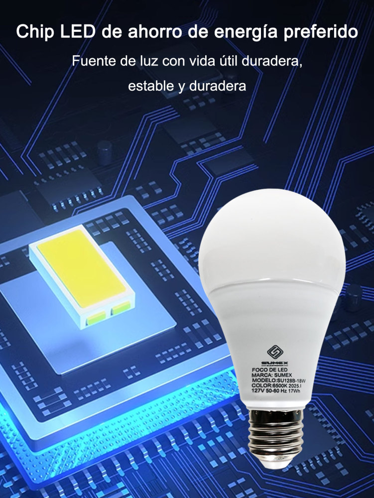 Kit 20 Piezas Foco Led Para Casa 18w Ahorradores Bombilla E27 Luz Blanco Frío