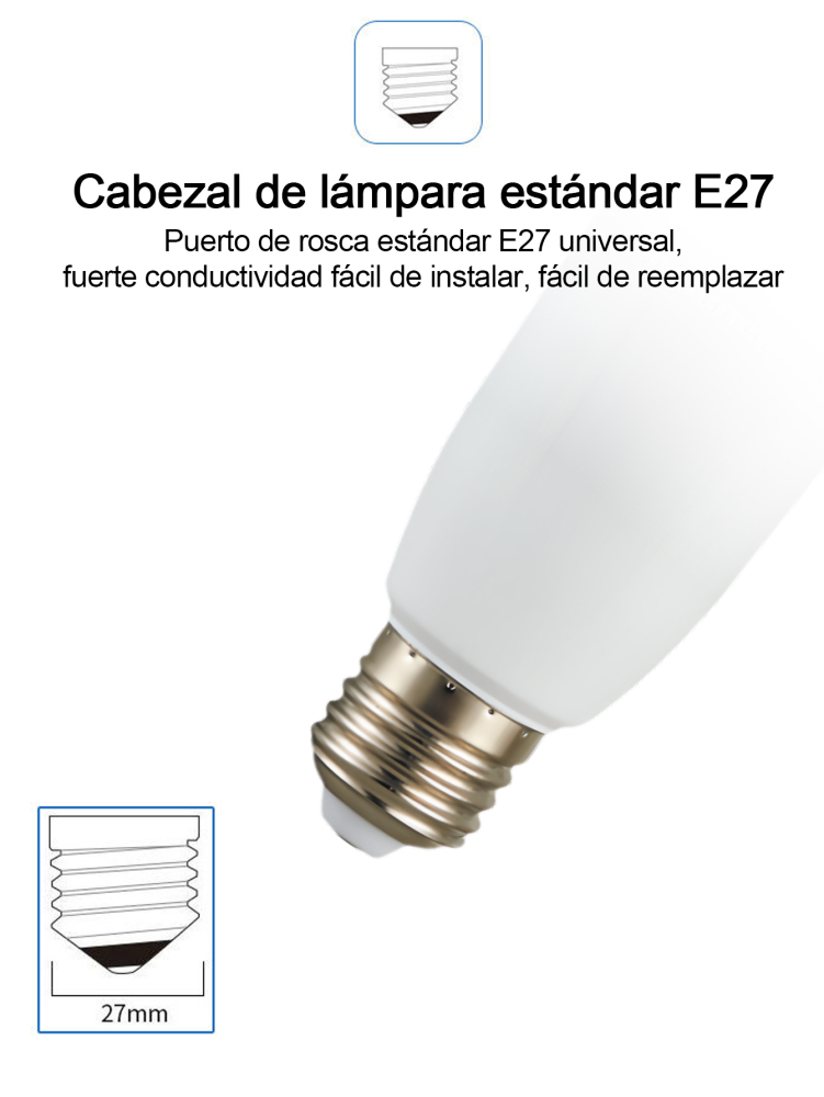 Bombilla LED cilíndrica  Luz amarilla