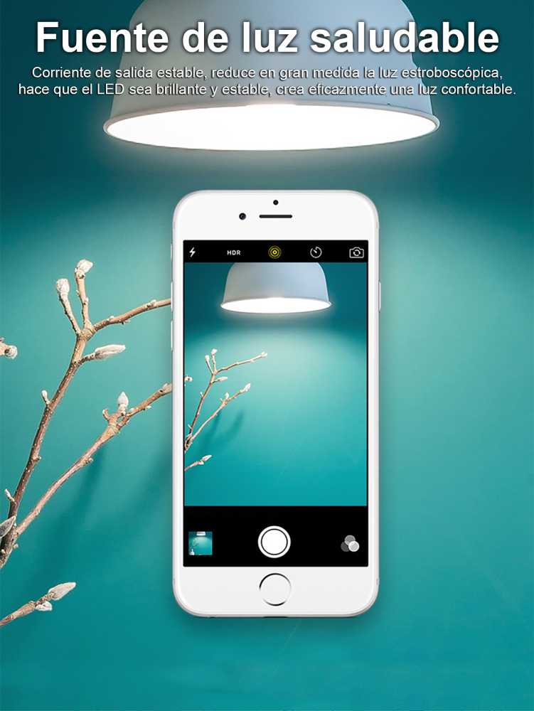Bombilla LED cilíndrica  Luz amarilla