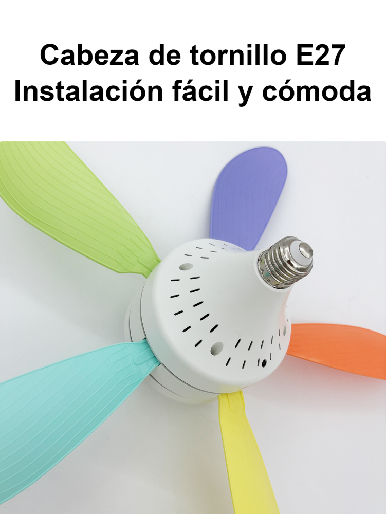 Bombilla de cinco hojas Lámpara de abanico Una hoja de color - dos colores