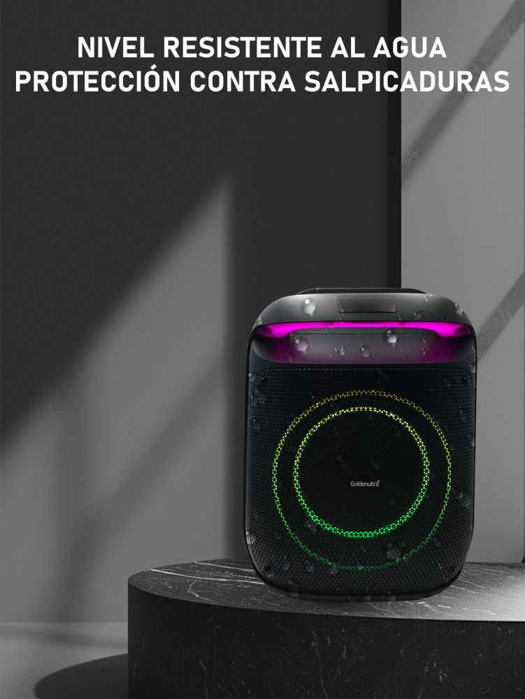 Bocina Inalámbrica Bluethoot | 8 Pulgadas | Luces RGB | Conexiones USB, Micro SD, 3.5 mm | Batería Amplia Duración | Conexión TWS | Mircrofono karaoke