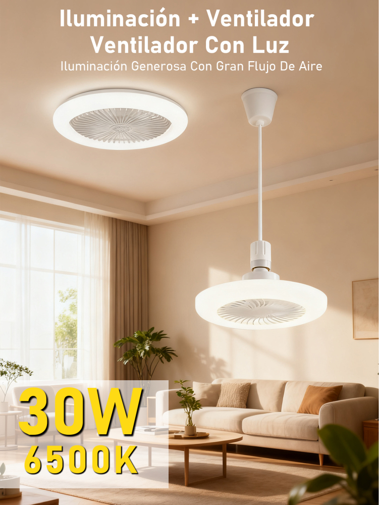 Lámpara Ventiladora LED 50W E27
