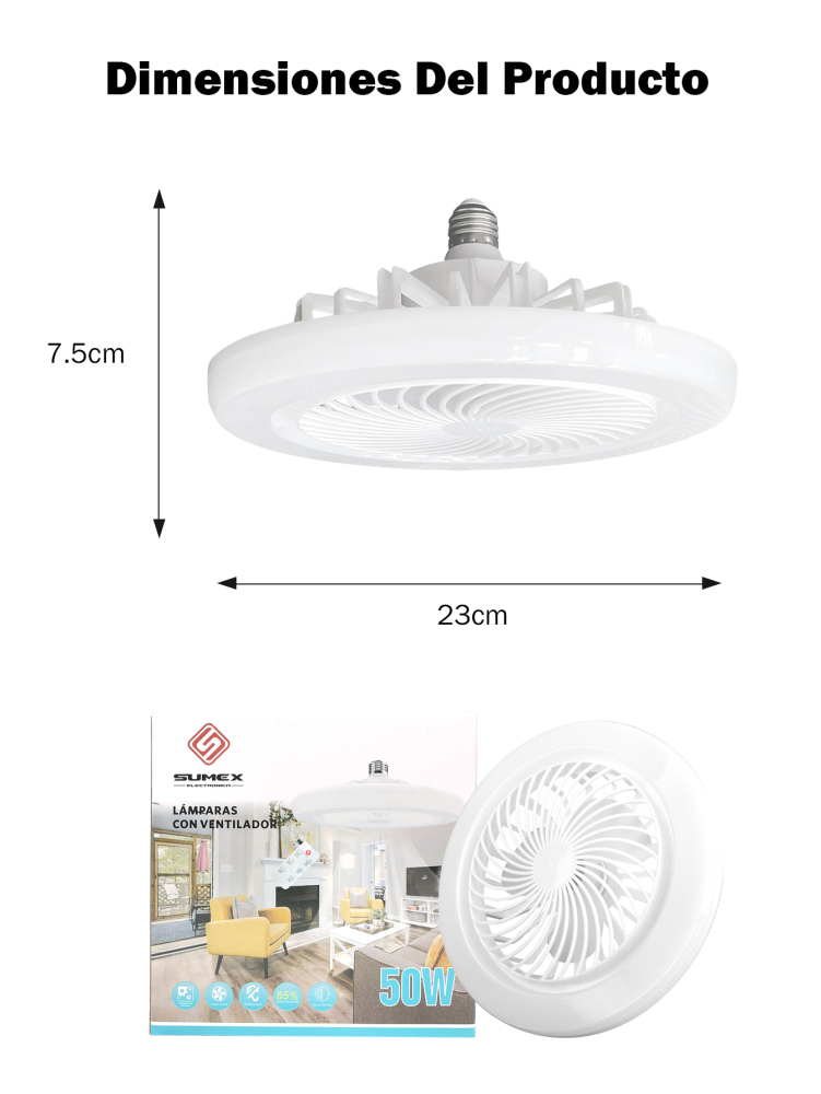 Lámpara Ventiladora LED 50W E27