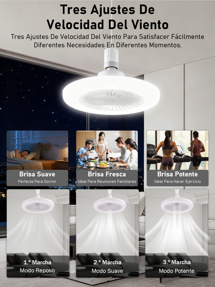 Lámpara Ventiladora LED 50W E27