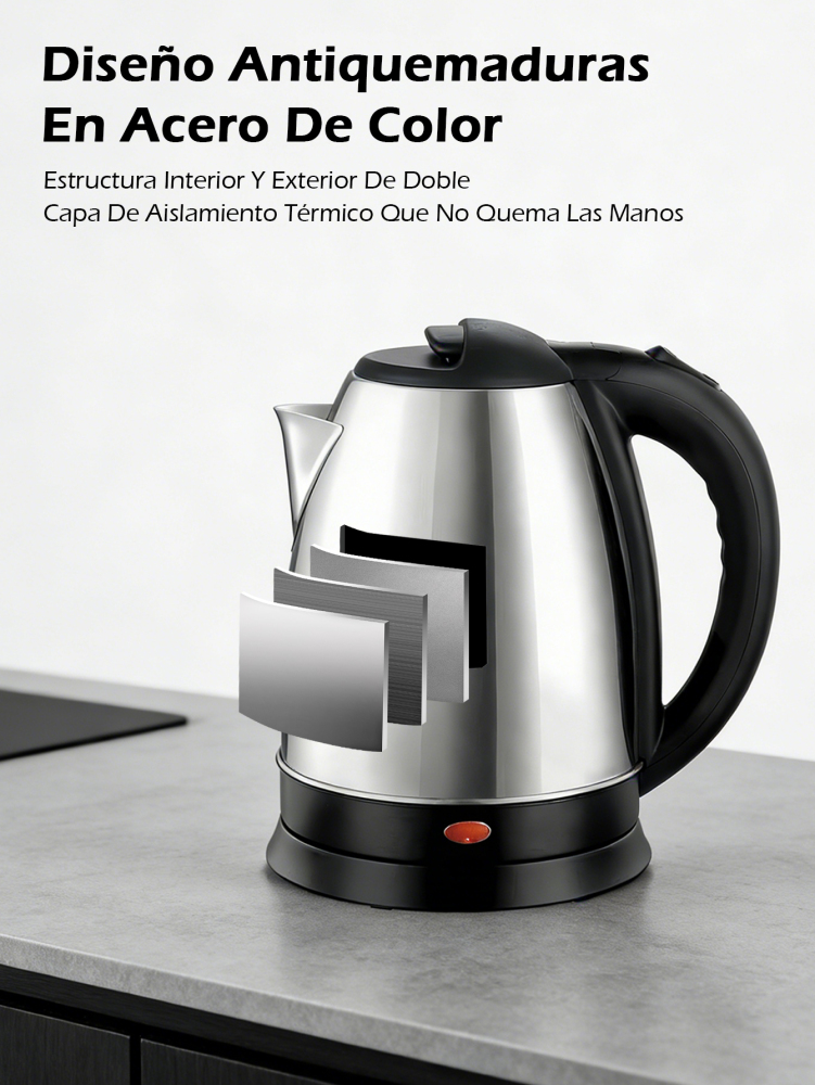 Hervidor Eléctrico de Acero Inoxidable 2.0L