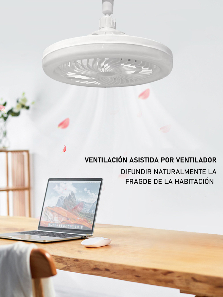 Ventilador con Luz LED 50W E27