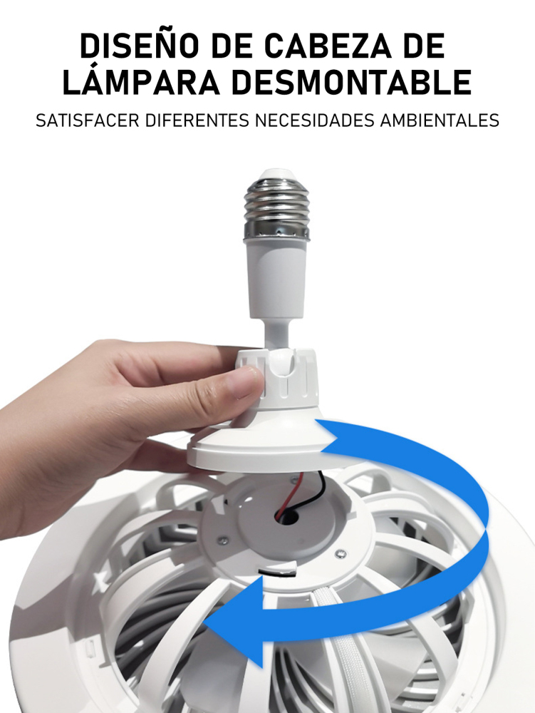 Ventilador con Luz LED 50W E27