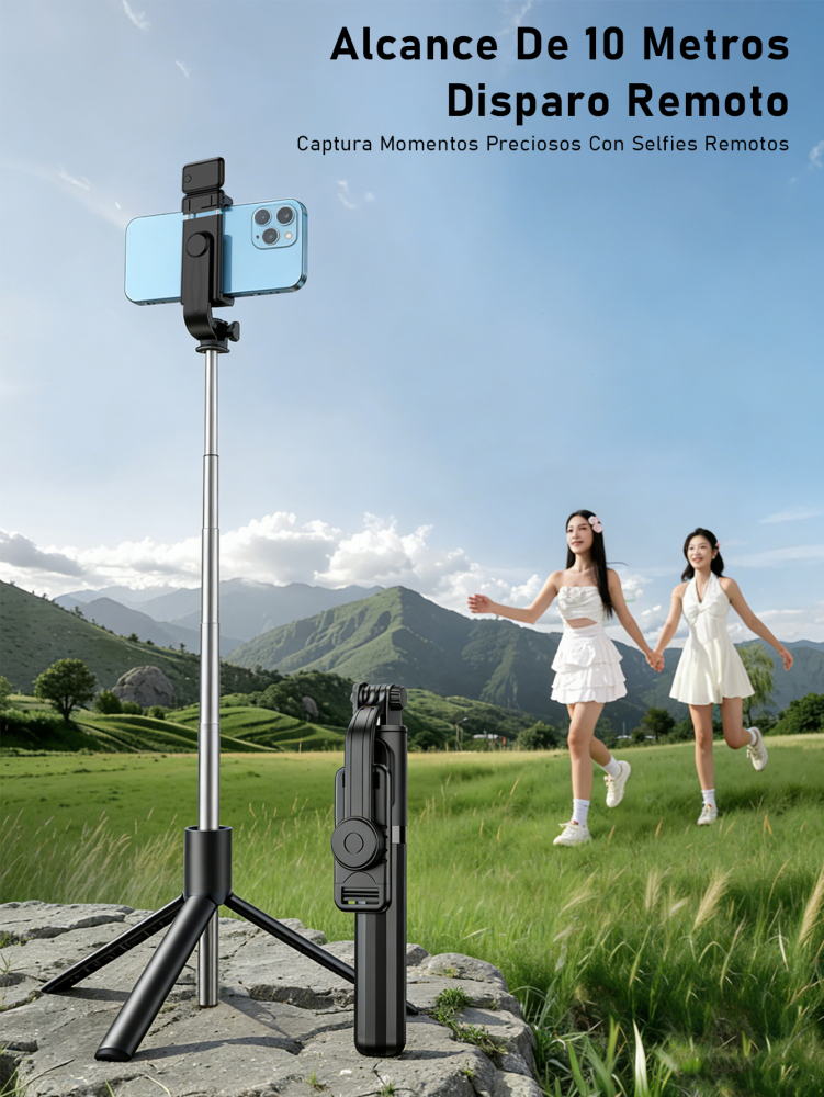 Palos Selfie Trípode Extensible 170cm con Control Remoto Bluetooth