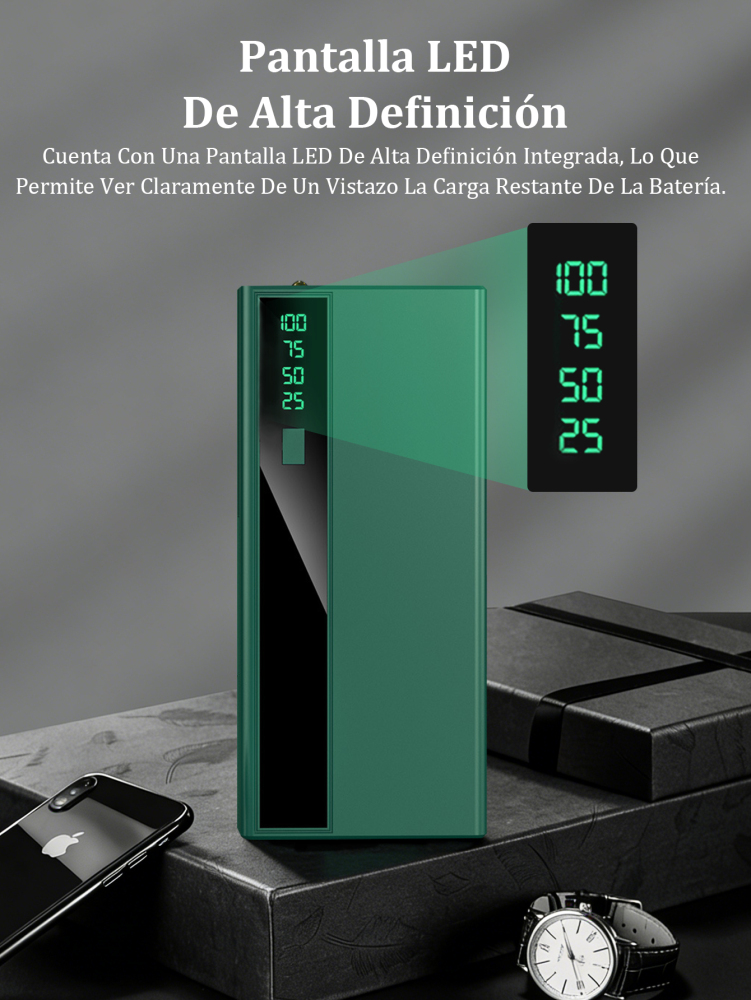 Power Bank 5000 mAh con Carga Ultrarrápida y 3 Puertos USB
