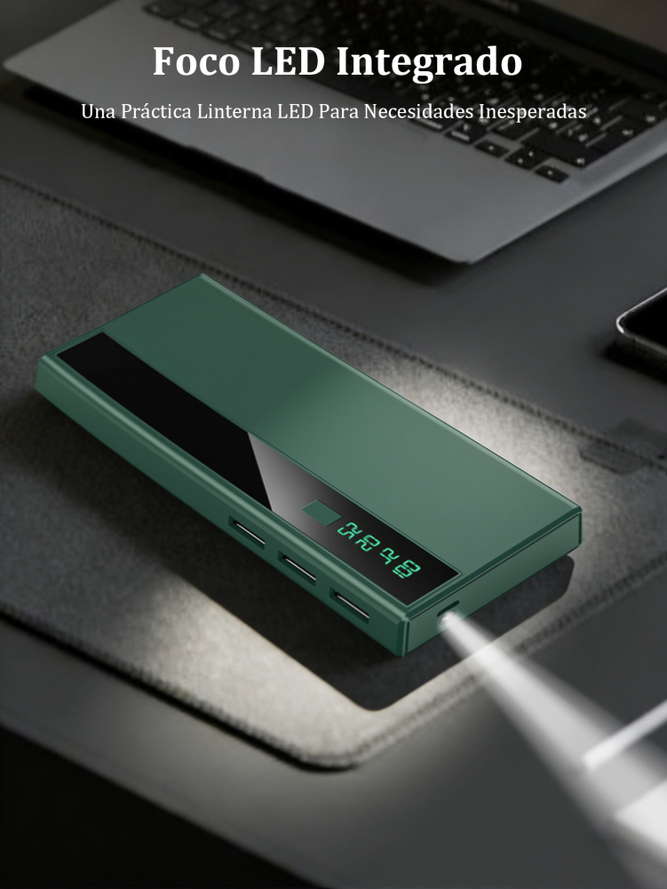 Power Bank 5000 mAh con Carga Ultrarrápida y 3 Puertos USB