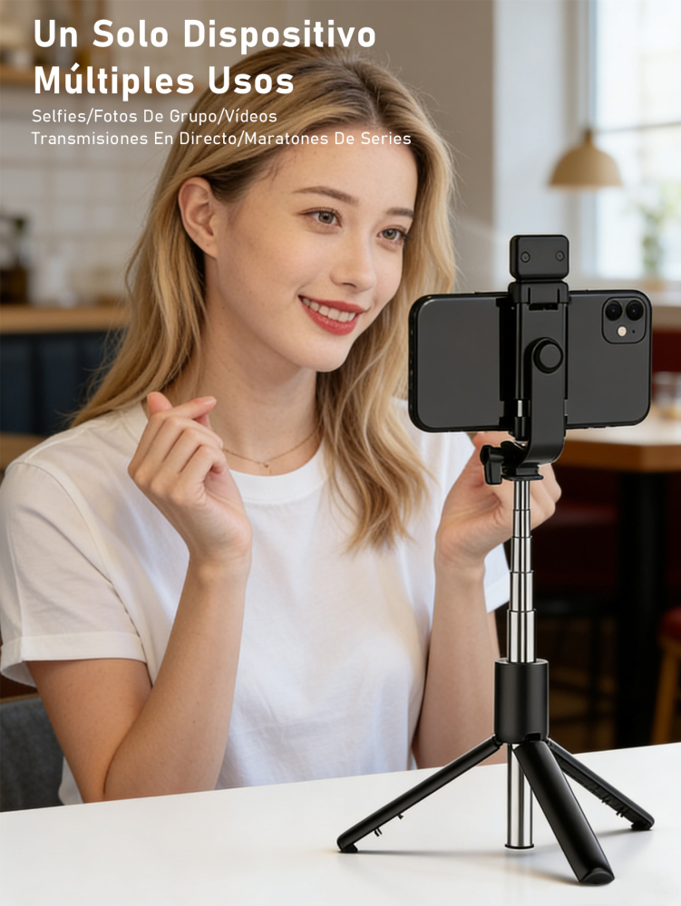 Palos Selfie Trípode Extensible 170cm con Control Remoto Bluetooth