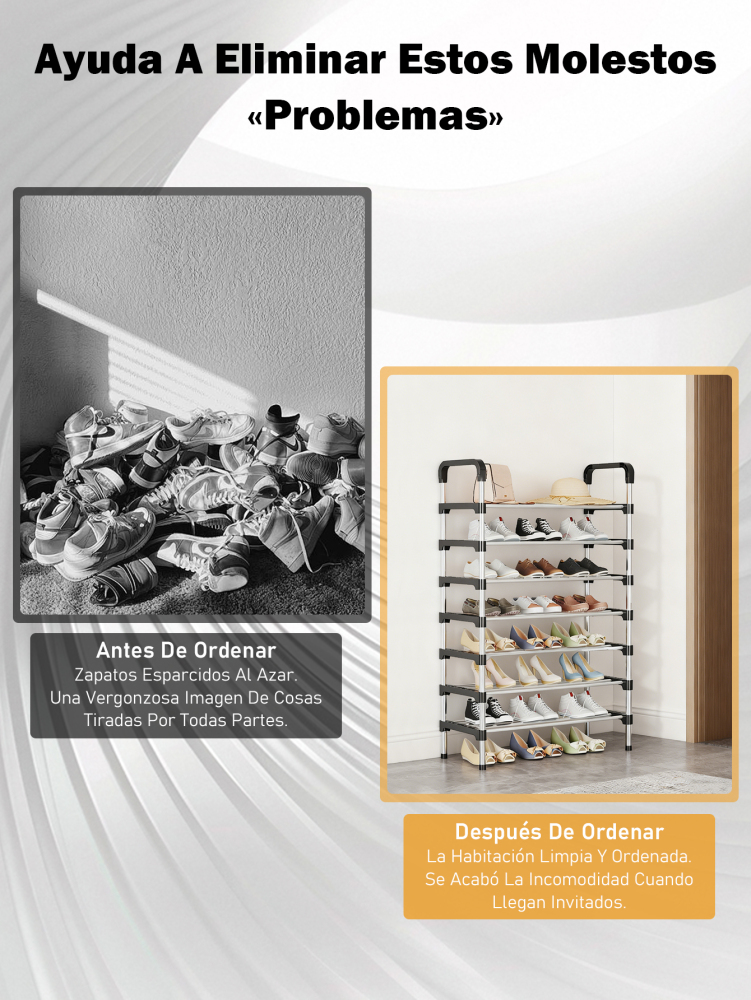 Organizador de zapatos multicapa simple, 4/5/6/7/8/9 NIVELES