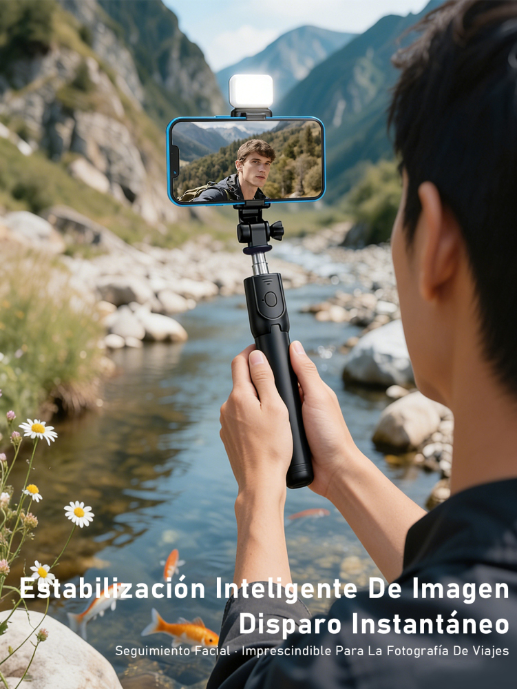 Palos Selfie Trípode Extensible 170cm con Control Remoto Bluetooth