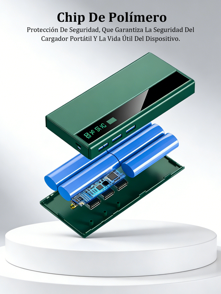 Power Bank 5000 mAh con Carga Ultrarrápida y 3 Puertos USB