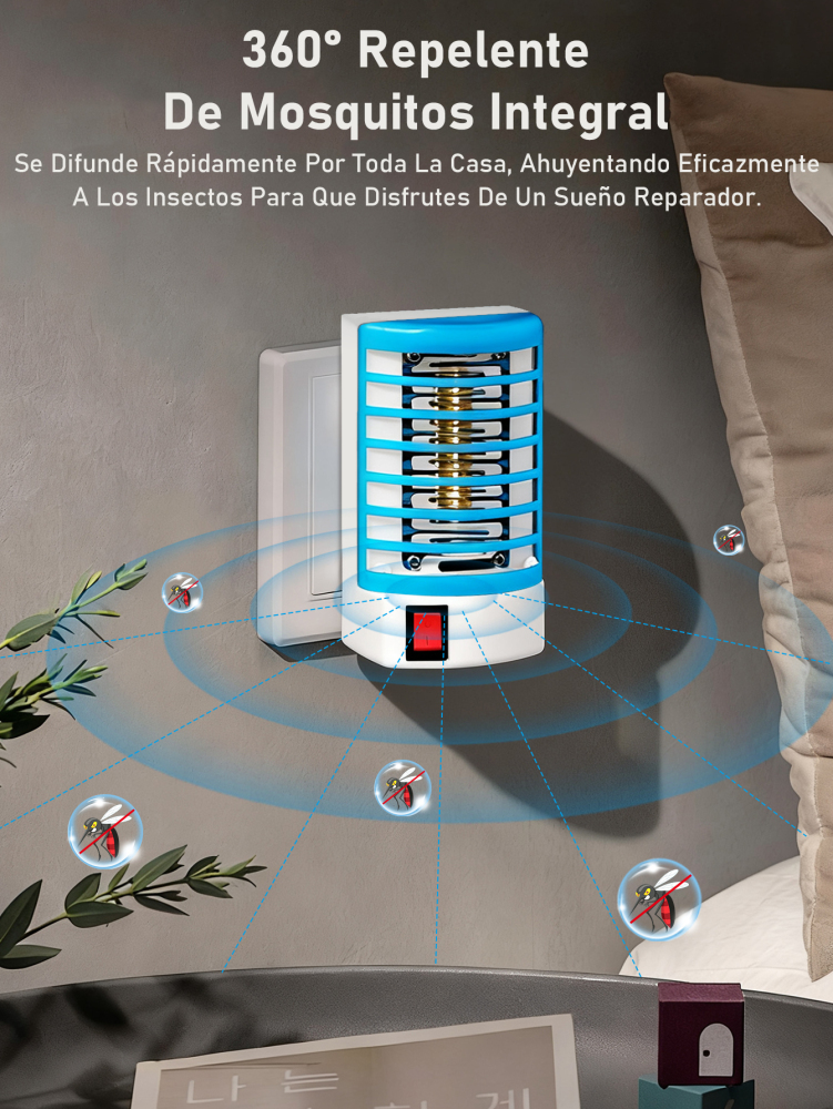 Lámpara Anti-Mosquitos Eléctrica, 4 Colores Disponibles
