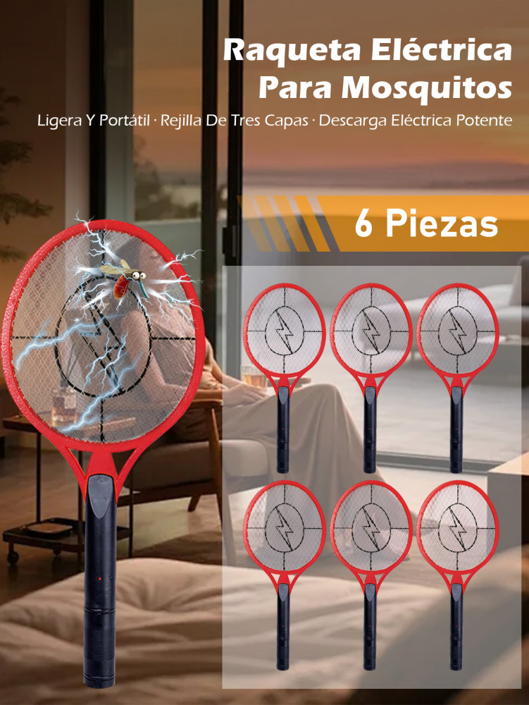Raqueta Eléctrica Anti-Mosquitos