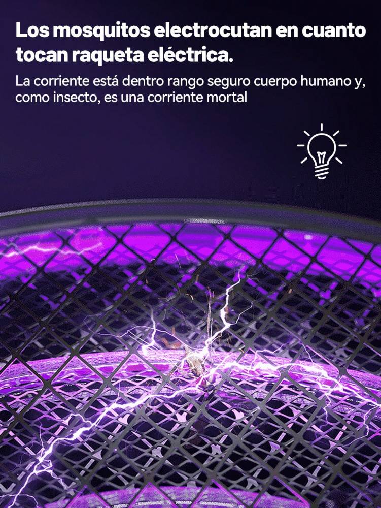 Raqueta Eléctrica Anti-Mosquitos