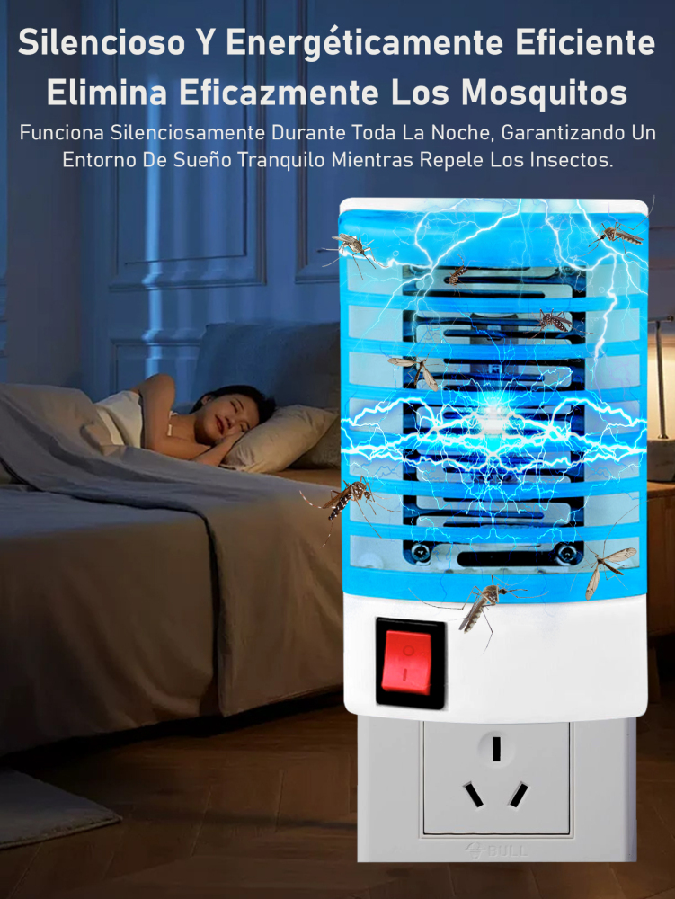Lámpara Anti-Mosquitos Eléctrica, 4 Colores Disponibles