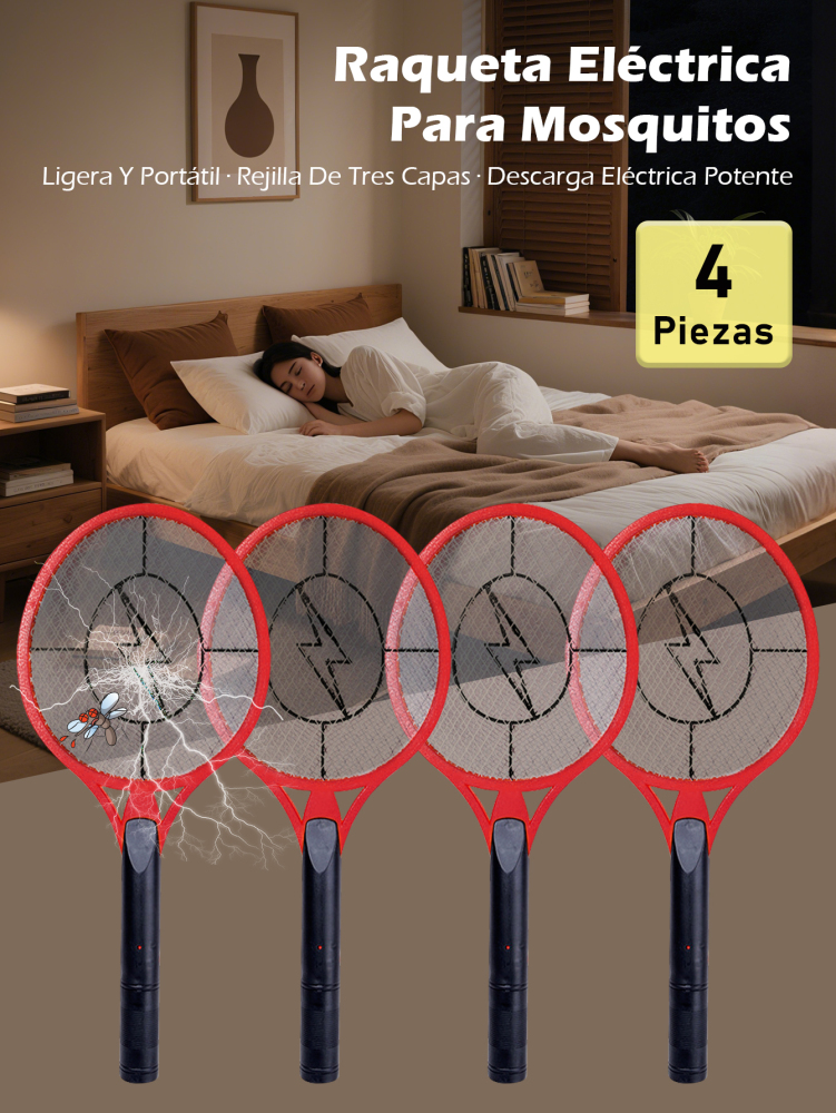 Raqueta Eléctrica Anti-Mosquitos