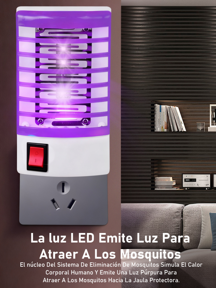 Lámpara Anti-Mosquitos Eléctrica, 4 Colores Disponibles