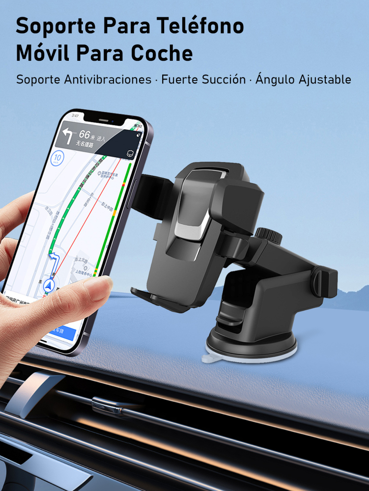 Base para Teléfono para Auto con Ventosa
