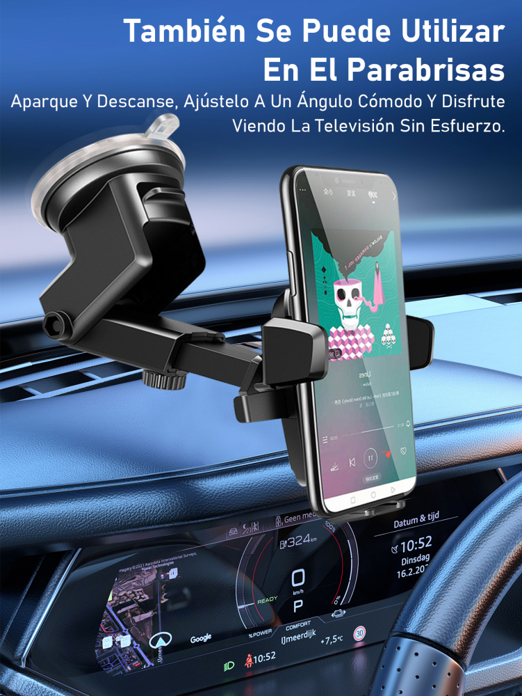 Base para Teléfono para Auto con Ventosa