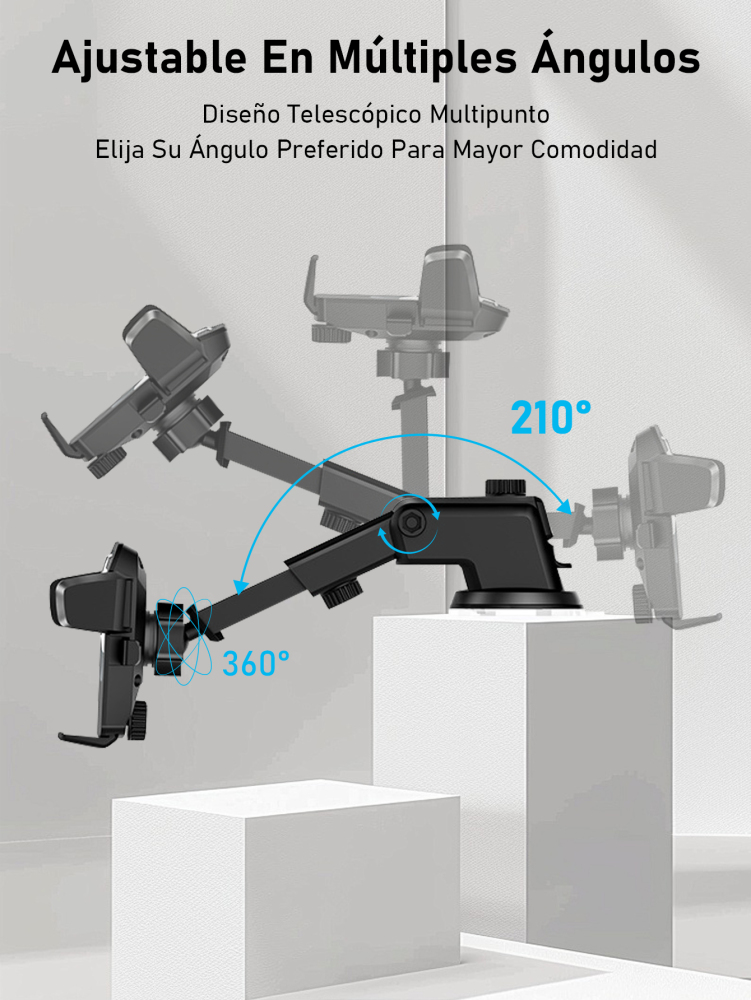 Base para Teléfono para Auto con Ventosa