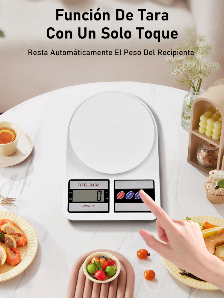 Báscula Digital de Cocina 10kg/1g Alta Precisión
