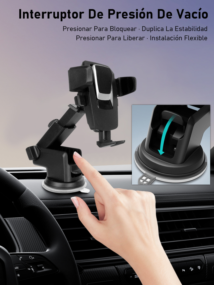 Base para Teléfono para Auto con Ventosa