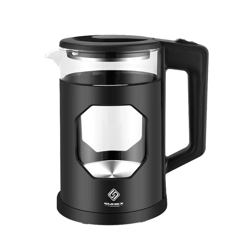 Hervidor electrico, Tetera Eléctrica Hervidor jarra De Vidrio 2 Lt Acero Inox 1000W SU-J011
