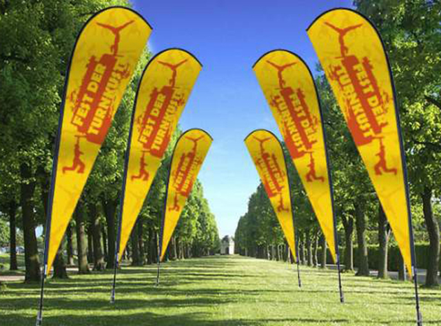 Teardrop Flag Banners Double