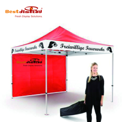 Custom Printed Gazebos with full back wall