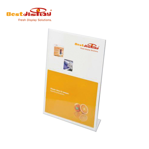 Acrylic L Shape A4 Clear Portrait Sign Holder
