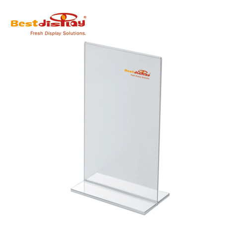 T Shape A4 Clear Portrait Sign Holder