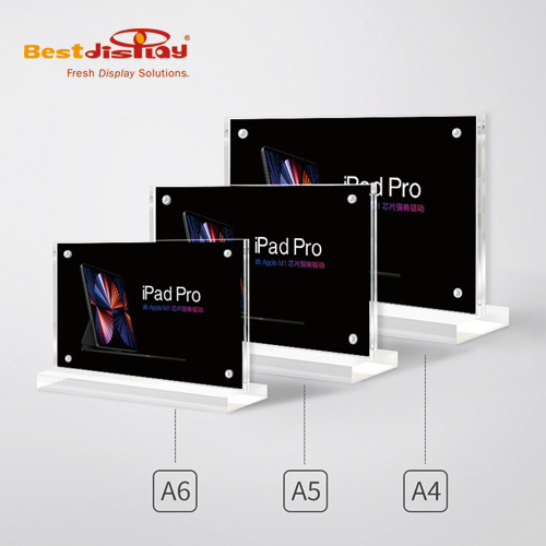 Acrylic Stand T Magnetic Infodisplay A6 clear prod