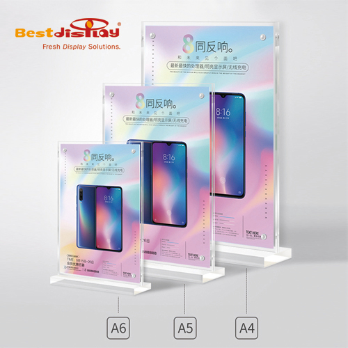 Acrylic Stand T Magnetic Infodisplay A6 clear prod