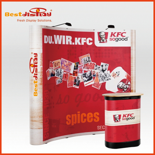 Easy Pop up Budget Curved Trade Show Display