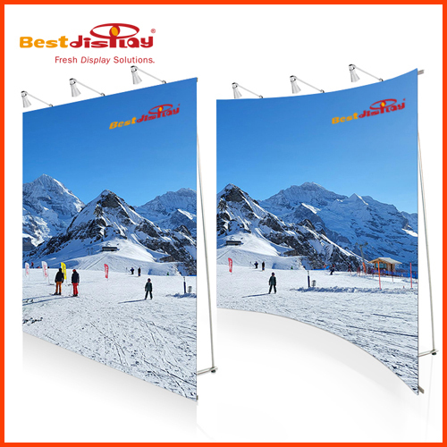 Curved L Banner Stand Dual Version