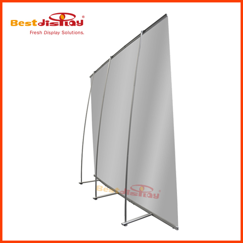 Curved L Banner Stand Dual Version
