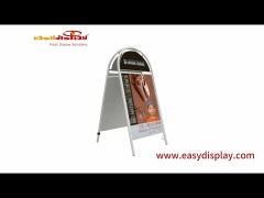 Advertising Signs Snap Frame Pavement Stands with Round Base