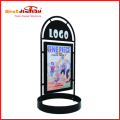 Advertising Signs Snap Frame Pavement Stands with Round Base