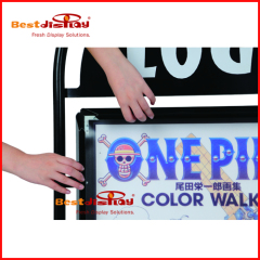 Advertising Signs Snap Frame Pavement Stands with Round Base