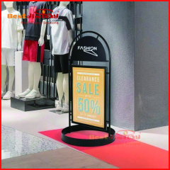 Advertising Signs Snap Frame Pavement Stands with Round Base