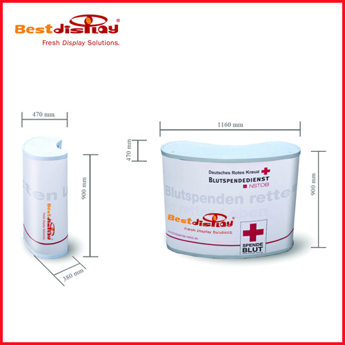 Poly Promotional Counter Curved